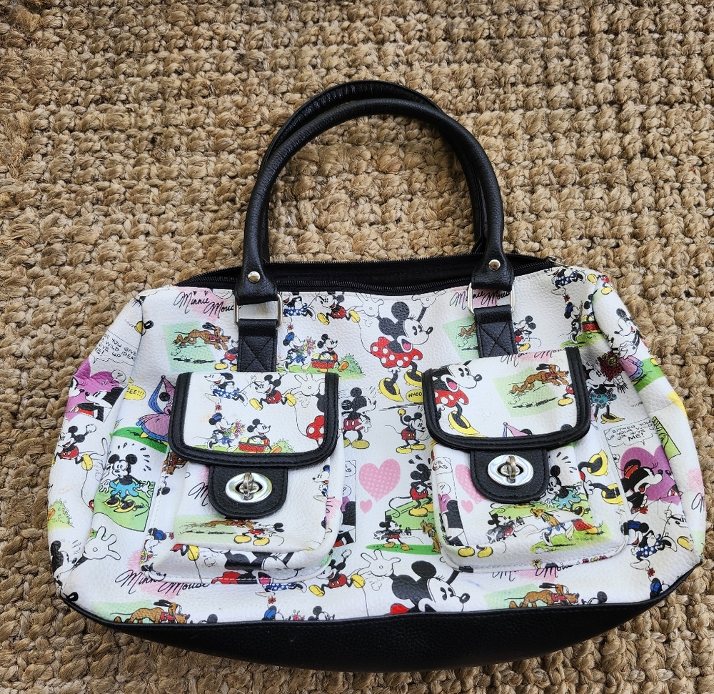 Disney Parks Handbag with Minnie & Mickey Mouse Motifs Comic Pictures